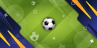 绿色科技感条纹几何足球质感展板背景